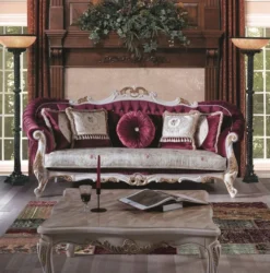Casa Padrino Luxus Barock Couchtisch mit Glasplatte Creme / Gold 100 x 80 x H. 45 cm - Massivholz Wohnzimmertisch - Wohnzimmer Möbel im Barockstil