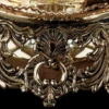 Casa Padrino Luxus Barock Deckenleuchte Antik Messing / Gold / Gelb / Braun Ø 47 x H. 21 cm - Prunkvolle Barockstil Deckenlampe - Barock Leuchten