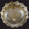 Casa Padrino Luxus Barock Deckenleuchte Weiß / Gold Ø 47 cm - Barock Leuchten