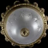 Casa Padrino Luxus Barock Deckenleuchte Messing mit Patina Ø 37 x H. 21 cm - Runde Barockstil Deckenlampe - Barock Leuchten