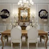 Casa Padrino Luxus Barock Deko Vase Antik Weiß / Antik Gold - Prunkvolle Barockstil Massivholz Blumenvase - Barock Deko Accessoires - Edel & Prunkvoll - Luxus Qualität - Made in Italy