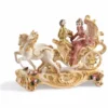Casa Padrino Luxus Barock Deko Keramik Kutsche Beige / Bunt / Gold 62 cm - Made in Italy