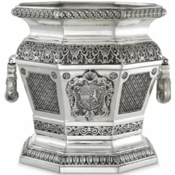 Casa Padrino Luxus Barock Deko Weinkühler Antik Silber H. 30 cm - Hotel Deko