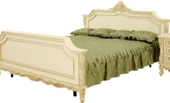 Casa Padrino Luxus Barock Doppelbett und 2 Nachtkommoden