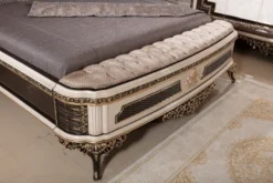 Casa Padrino Luxus Barock Doppelbett und 2 Nachtkommoden