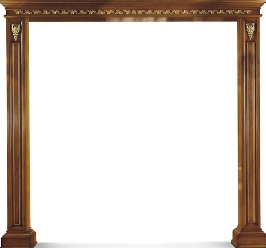 Casa Padrino Luxus Barock Doppel Türrahmen Braun / Gold 271,5 x H. 248 cm - Made in Italy