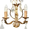 Casa Padrino Luxus Barock Doppel Wandleuchte Antik Gold 28 x 17 x H. 34 cm - Elegante Kristall Wandlampe - Wohnzimmer Wandleuchte im Barockstil - Barock Leuchten - Luxus Qualität - Made in Italy