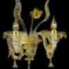 Casa Padrino Luxus Barock Doppel Wandleuchte Bernstein 30 x 25 x H. 40 cm - Prunkvolle Barockstil Murano Glas Wandlampe - Barock Leuchten - Luxus Qualität - Made in Italy