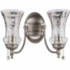 Casa Padrino Luxus Barock Doppel Wandleuchte Silber 36 x 23 x H. 30 cm