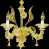 Casa Padrino Luxus Barock Doppel Wandleuchte Gold 25 x 25 x H. 36 cm - Prunkvolle Barockstil Murano Glas Wandlampe - Barock Leuchten - Luxus Qualität - Made in Italy