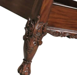 Casa Padrino Luxus Barock Doppelbett Dunkelbraun - Handgefertigtes Massivholz Bett - Schlafzimmer Möbel im Barockstil - Edel & Prunkvoll