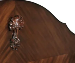 Casa Padrino Luxus Barock Doppelbett Dunkelbraun - Handgefertigtes Massivholz Bett - Schlafzimmer Möbel im Barockstil - Edel & Prunkvoll