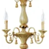 Casa Padrino Luxus Barock Doppel Wandleuchte Antik Hellgrün / Antik Gold 38 x 17 x H. 59 cm - Prunkvolle Wandlampe im Barockstil - Barock Leuchten - Luxus Qualität - Made in Italy