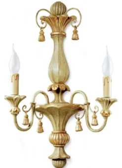 Casa Padrino Luxus Barock Doppel Wandleuchte Antik Hellgrün / Antik Gold 38 x 17 x H. 59 cm - Prunkvolle Wandlampe im Barockstil - Barock Leuchten - Luxus Qualität - Made in Italy