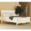 Casa Padrino Luxus Barock Doppelbett Creme - Prunkvolle Barockstil Schlafzimmer Möbel