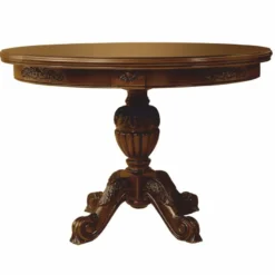 Casa Padrino Luxus Barock Esstisch Dunkelbraun 100-140 cm - Barock Esszimmer Möbel