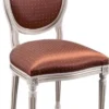 Casa Padrino Luxus Barock Esszimmer Stuhl Bordeauxrot / Weiß H. 98 cm
