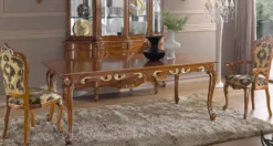 Casa Padrino Luxus Barock Esszimmer Set Grün / Braun / Gold - 1 Ausziehbarer Barock Esstisch & 6 Barock Esszimmerstühle - Esszimmer Möbel im Barockstil - Luxus Qualität - Made in Italy