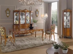 Casa Padrino Luxus Barock Esszimmer Set Grün / Braun / Gold - 1 Ausziehbarer Barock Esstisch & 6 Barock Esszimmerstühle - Esszimmer Möbel im Barockstil - Luxus Qualität - Made in Italy