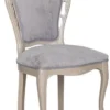Casa Padrino Luxus Barock Esszimmer Stuhl 6er Set Grau / Hochglanz Beige 49,5 x 57 x H. 102,5 cm - Barockstil Küchen Stühle - Prunkvolle Luxus Esszimmer Möbel im Barockstil - Edel & Prunkvoll