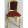 Casa Padrino Luxus Barock Esszimmer Stuhl Bordeauxrot / Gold H. 104 cm - Barockstil Möbel