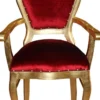 Casa Padrino Luxus Barock Esszimmer Set Bordeauxrot / Gold - 1 Esstisch mit Glasplatte und 6 Stühle - Barock Esszimmermöbel - Made in Italy - Luxury Collection