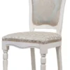 Casa Padrino Luxus Barock Esszimmer Stuhl 6er Set Silber / Beige / Weiß H. 104 cm - Barock Esszimmer Möbel