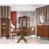 Casa Padrino Luxus Barock Esstisch Braun / Gold 100-140 cm - Made in Italy