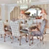 Casa Padrino Luxus Barock Esszimmer Set - 1 Esstisch & 6 Esszimmerstühle - Esszimmermöbel im Barockstil - Edel & Prunkvoll
