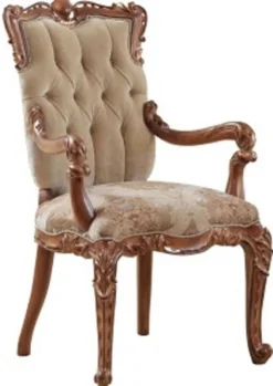 Casa Padrino Luxus Barock Esszimmer Set Beige / Braun - 1 Barock Esstisch & 8 Barock Esszimmerstühle - Esszimmer Möbel im Barockstil - Edel & Prunkvoll