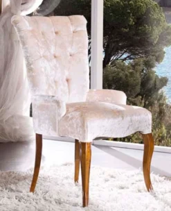 Casa Padrino Luxus Barock Esszimmer Stuhl mit Armlehnen Weiß / Braun - Handgefertigter Barockstil Stuhl - Barock Esszimmer Möbel - Luxus Qualität - Made in Italy