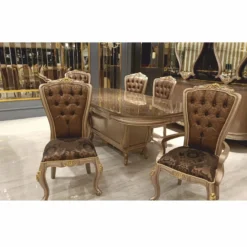 Casa Padrino Luxus Barock Esszimmer Stuhl Schwarz / Grau / Gold H. 113 cm - Barock Esszimmer Möbel