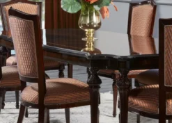 Casa Padrino Luxus Barock Esstisch Dunkelbraun - Handgefertigter Massivholz Esszimmertisch - Luxus Esszimmer Möbel im Barockstil - Barock Möbel - Barock Einrichtung