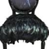 Casa Padrino Luxus Barock Esszimmerstuhl Set Krähe Schwarz 50 x 60 x H. 104 cm - Handgefertigte Küchenstühle mit Kunstfedern - Barock Esszimmer Möbel