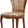 Casa Padrino Luxus Barock Esszimmer Stuhl 6er Set mit elegantem Muster Gold / Mehrfarbig / Braun - Barockstil Küchen Stühle - Prunkvolle Luxus Esszimmer Möbel im Barockstil - Edel & Prunkvoll