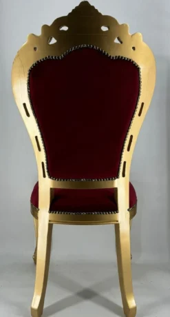 Casa Padrino Luxus Barock Esszimmer Stuhl Bordeauxrot / Gold H. 105 cm - Esszimmer Möbel im Barockstil