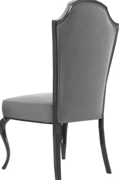 Casa Padrino Luxus Barock Esszimmer Stuhl Set Grau / Schwarz 55 x 53 x H. 113 cm - Barock Küchen Stühle 6er Set - Esszimmer Möbel im Barockstil