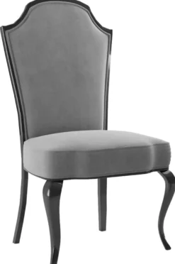 Casa Padrino Luxus Barock Esszimmer Stuhl Set Grau / Schwarz 55 x 53 x H. 113 cm - Barock Küchen Stühle 6er Set - Esszimmer Möbel im Barockstil