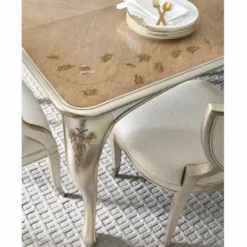 Casa Padrino Luxus Barock Esstisch Braun / Champagner-Gold 213-300 cm - Barock Möbel