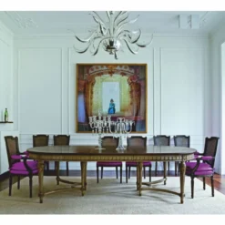 Casa Padrino Luxus Barock Esstisch Braun / Grau / Gold 220-340 cm - Barock Möbel - Made in Italy
