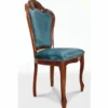 Casa Padrino Luxus Barock Esszimmer Stuhl 8er Set Blau / Braun - Barock Möbel