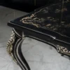 Casa Padrino Luxus Barock Esstisch Schwarz / Gold - Massivholz Esszimmertisch - Barock Esszimmer Möbel - Edel & Prunkvoll