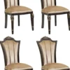 Casa Padrino Luxus Barock Esszimmer Stuhl 4er Set Hellbraun - Barock Möbel