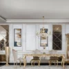 Casa Padrino Luxus Barock Esszimmer Stuhl 4er Set Grau / Gold - Prunkvolle Barockstil Küchen Stühle - Luxus Esszimmer Möbel im Barockstil - Barock Esszimmer Möbel - Barockstil Möbel
