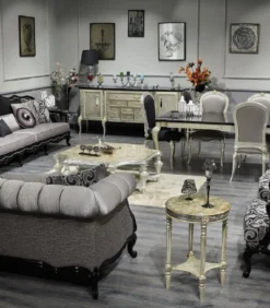 Casa Padrino Luxus Barock Esszimmer Stuhl Silber / Gold H. 102 cm - Barock Esszimmer Möbel