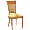Casa Padrino Luxus Barock Esszimmer Stuhl Gelb / Braun - Barock Möbel - Made in Italy