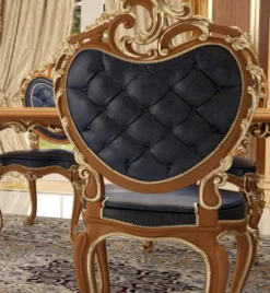 Casa Padrino Luxus Barock Esszimmer Set Weiß / Grün / Gold - 1 Barock Esstisch & 6 Barock Esszimmerstühle - Barock Esszimmer Möbel - Luxus Möbel im Barockstil - Edel & Prunkvoll - Luxus Qualität