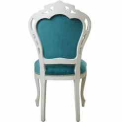 Casa Padrino Luxus Barock Esszimmer Stuhl Türkis / Weiß H. 106,5 cm - Barock Möbel