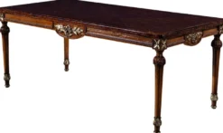 Casa Padrino Luxus Barock Esstisch Braun 194 x 94 x H. 77 cm - Massivholz Esszimmertisch - Küchentisch - Esszimmer Möbel im Barockstil