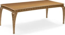 Casa Padrino Luxus Barock Esstisch Gold - Rechteckiger Barockstil Küchentisch - Luxus Esszimmer Möbel im Barockstil - Barock Esszimmer Möbel - Barock Einrichtung